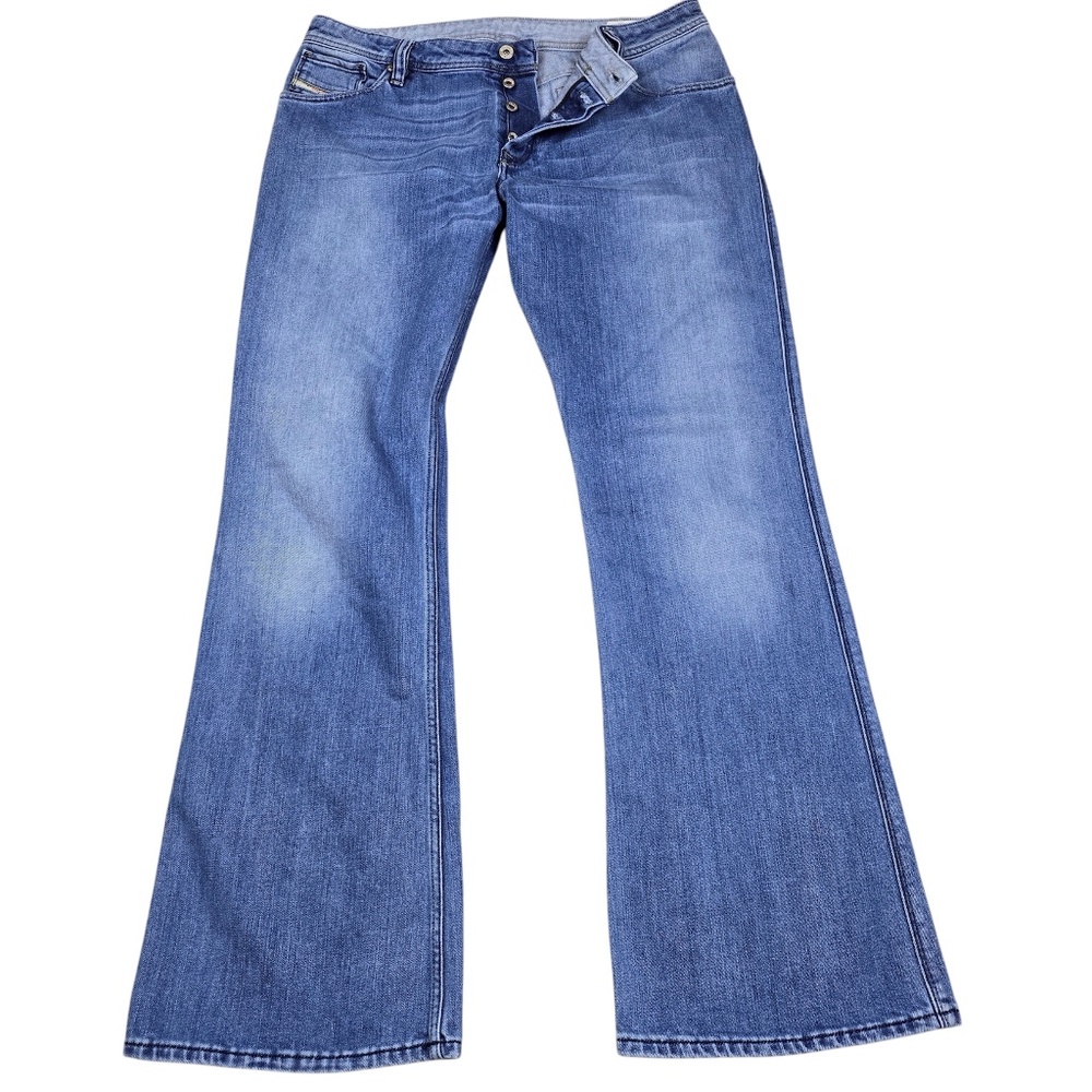 Diesel -Mens Jeans 38X34 Zaf Button Fly Bootcut Flared Blue Denim Jeans